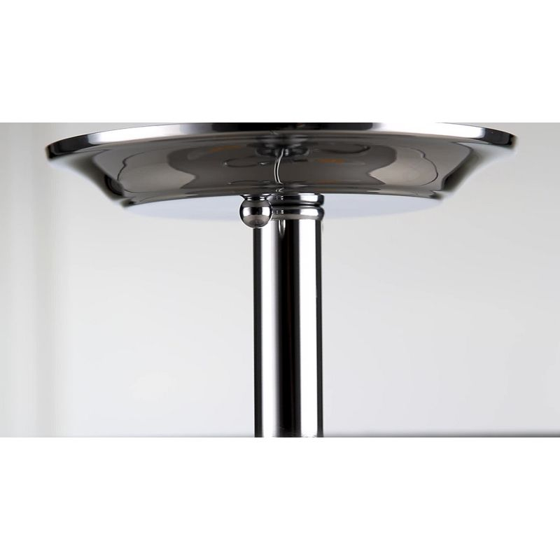15" Marc Metal/Linen LED Semi-Flush Mount Chrome - JONATHAN Y: ETL Listed, 2-Light Fixture