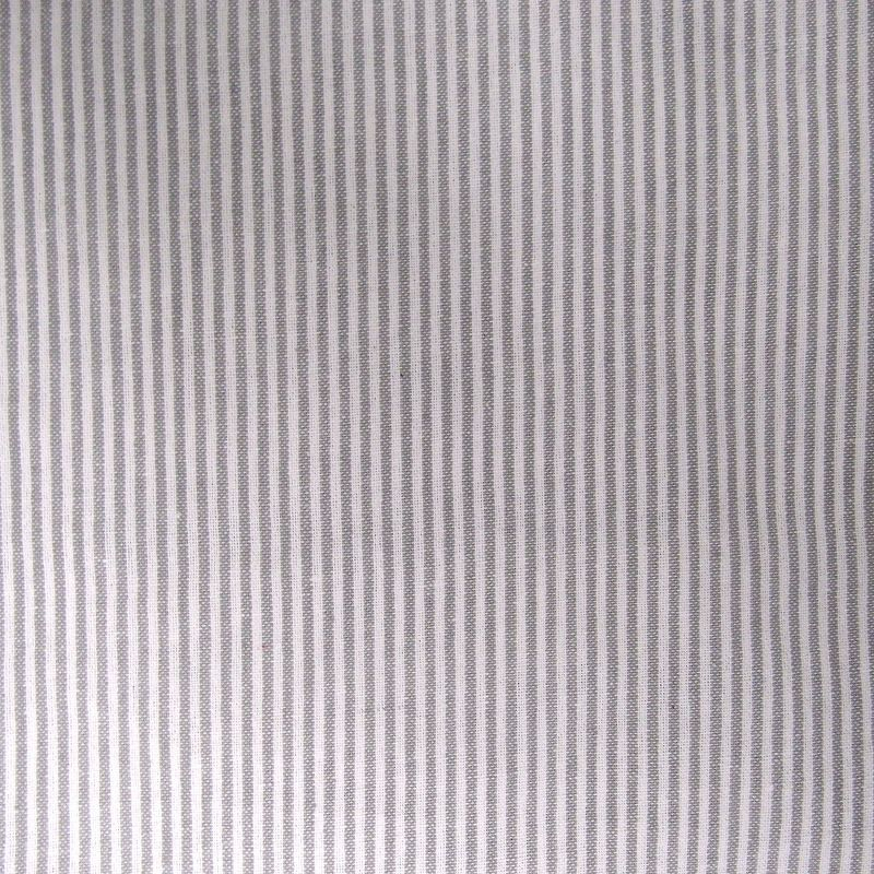 Tucker Ticking Stripe Button Tab Top Window Kitchen Tier Set of 2 - 30" x 24" - Gray - Elrene Home Fashions