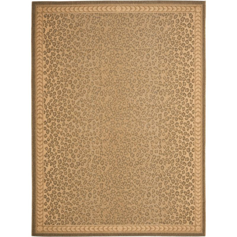 Courtyard CY6100 Power Loomed Rectangle Indoor/Outdoor Area Rug - Natural/Gold - 5' 3" X 7' 7" - Safavieh.