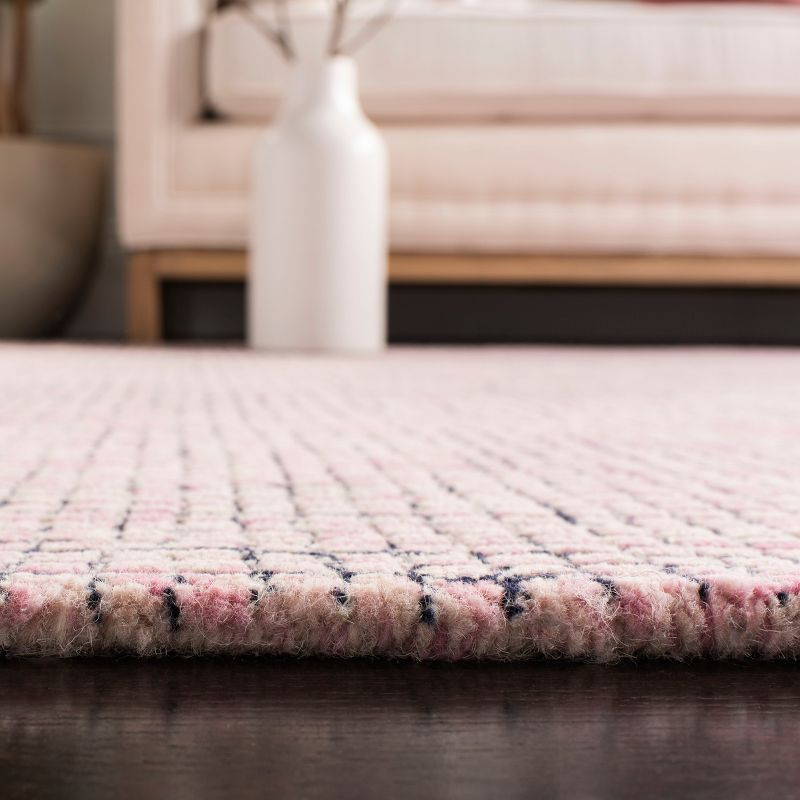 Abstract ABT473 Hand Tufted Area Rug - Ivory/Pink - 6' X 6' Square - Safavieh.