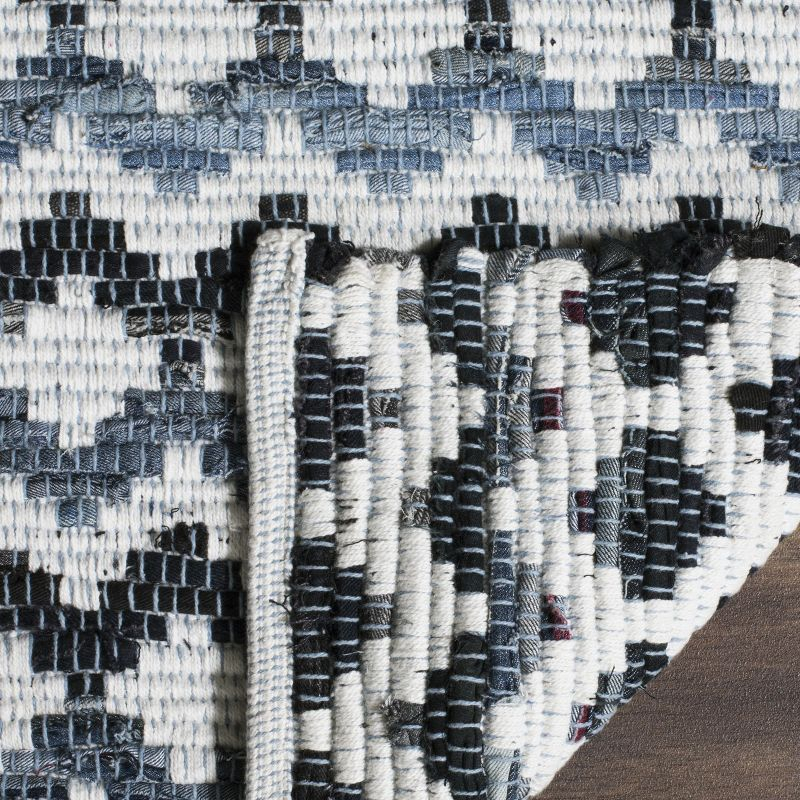 Montauk MTK120 Hand Woven Indoor Accent Rug - Ivory Blue/Black - 4'x6' - Safavieh