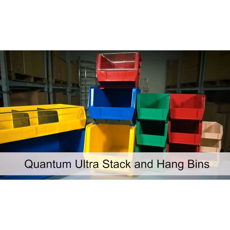 Quantum Storage Systems Bin, Stacking Or Hanging, 11"W X 18"D X 10"H