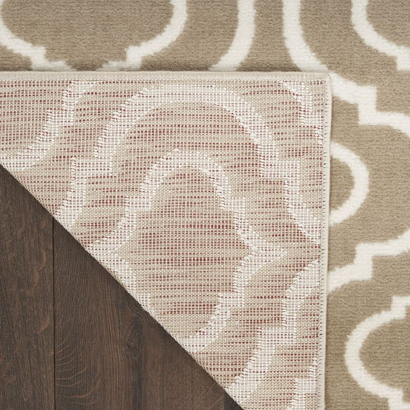 Nourison Jubilant Moroccan Trellis Indoor Area Rug Taupe 7'10"x9'10"