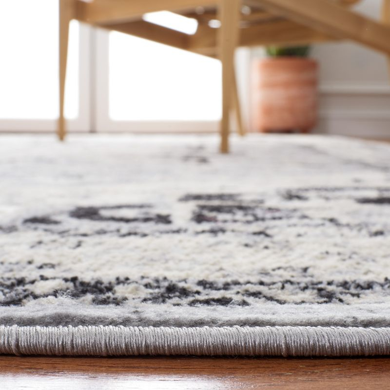 Brentwood BNT852 Power Loomed Indoor Accent Rug - Silver/Black - 3'x5' - Safavieh