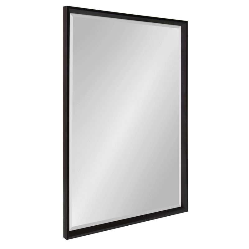 26"x38" Calter Framed Wall Mirror Black - Kate and Laurel: Modern Rectangular, No Assembly Required