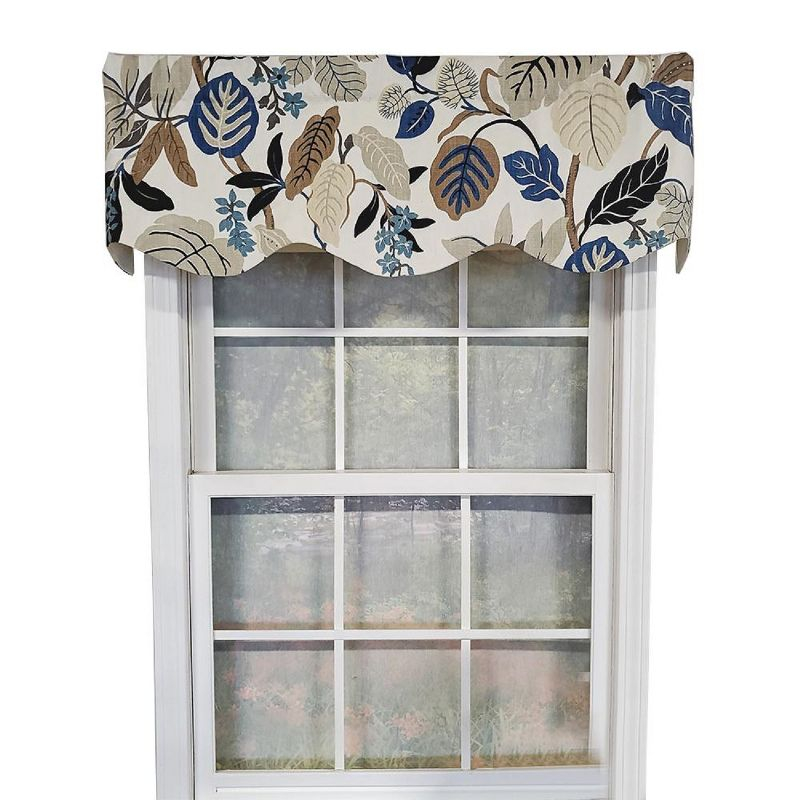 RLF Home Antonia Floral 50'' W Window Valance