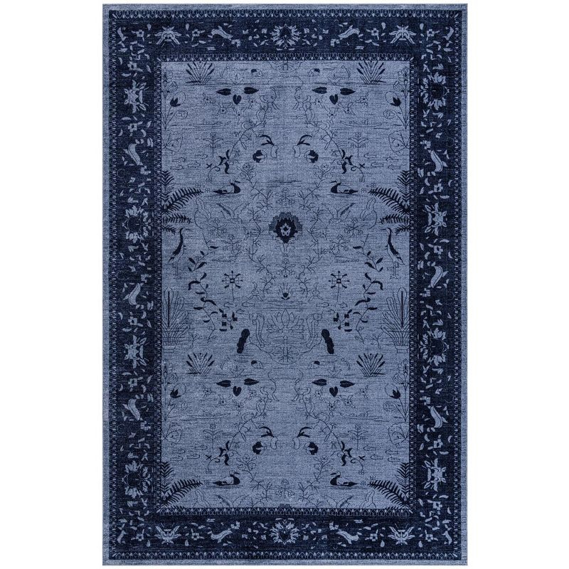 Unique Loom 10' 6 x 16' 5 Blue La Jolla Floral Area Rug