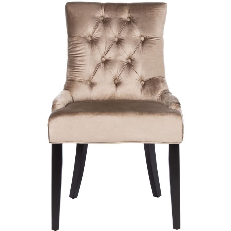 Abby 19" H Tufted Dining Chair With Nail Head Trim (Set of 2) - MCR4701 - Antique Sage - Safavieh Couture