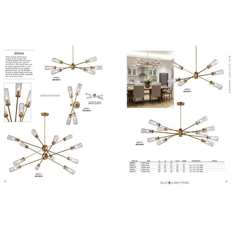 Elk Home Xenia 10 - Light Chandelier in  Oil Rubbed Bronze