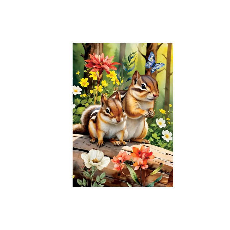 Briarwood Lane Spring House Flag 40x28 For Outdoor Chipmunks For Spring House Flag