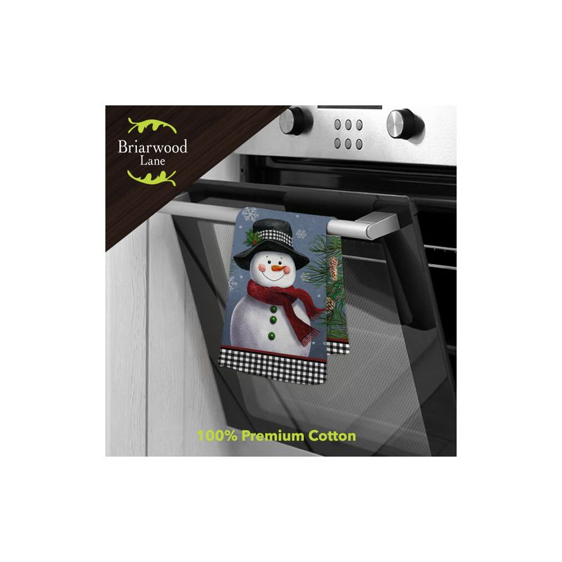 Briarwood Lane Winter Hand Towel 26x18 Smiling Snowman Hand For Winter Towel