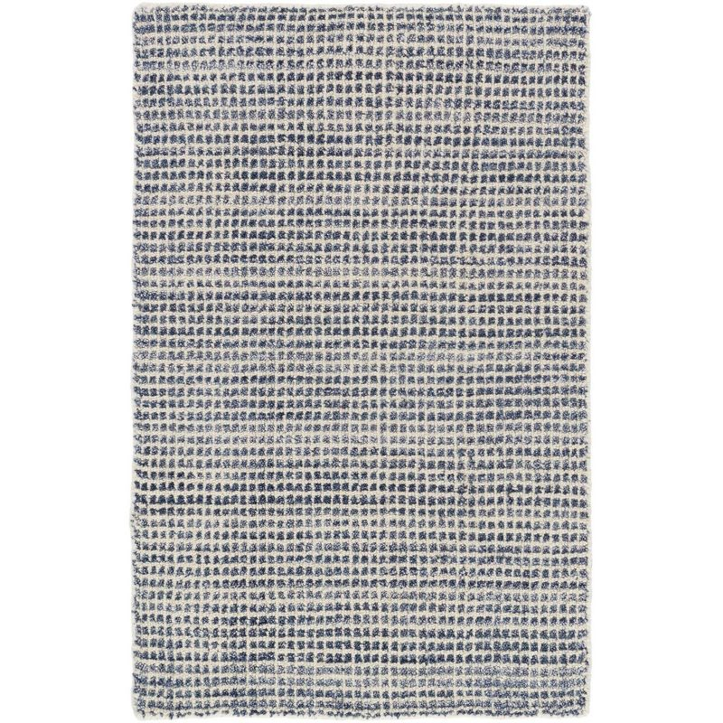 Homer Blue Hand Loom Knotted Wool/Viscose Rug