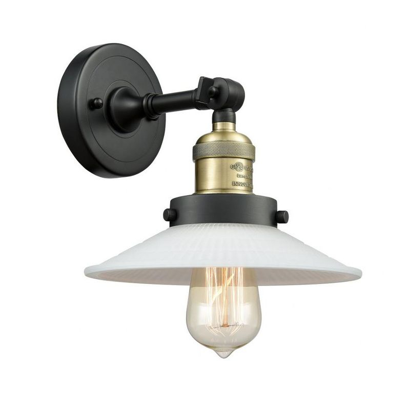 Innovations Lighting Halophane 1 - Light Sconce in  Black Antique Brass