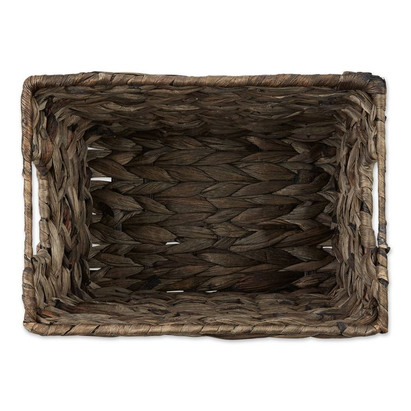 Design Imports Set of 3 Hyacinth Baskets Gray Wash