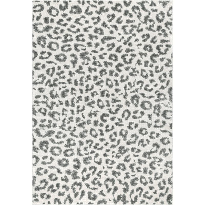 Nuloom Leopard Animal Print 10x14 Indoor Area Rug for Living Room Bedroom Dining Room Kitchen, Grey/Off White