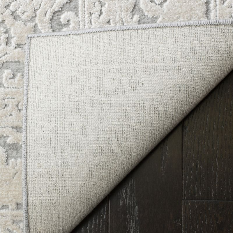 Reflection RFT664 Power Loomed Indoor Area Rug - 8'x8' - Light Grey/Cream - Safavieh