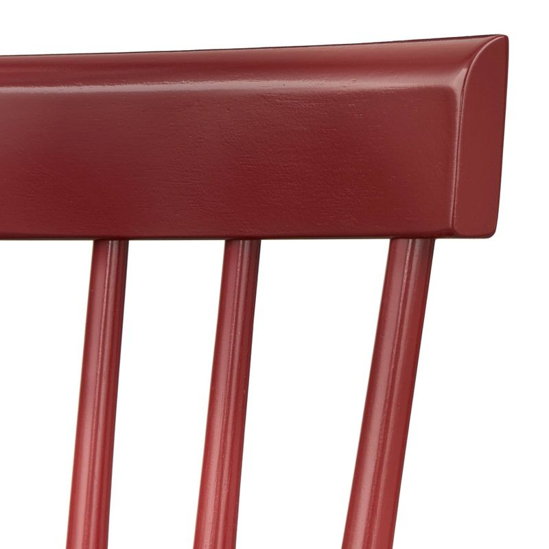 Buylateral Set of 2 Venice Farmhouse Solid Wood Spindle Dining Chairs Red: Solid Rubberwood, Unupholstered