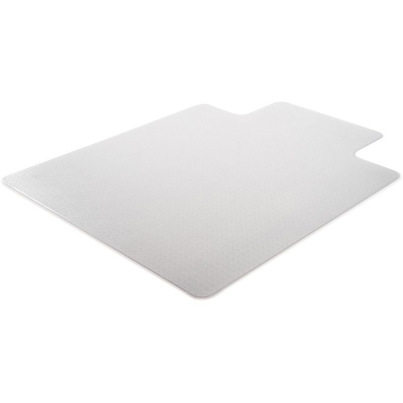 Lorell - Standard Lip Low-pile Chairmat - Carpeted Floor - Lip Size 10" - Vinyl - Clear - 48"