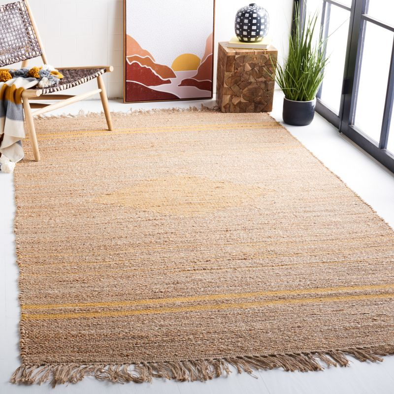Natural Fiber NF121 Hand Woven Area Rug - Gold/Natural - 8'9"x11'9" - Safavieh.