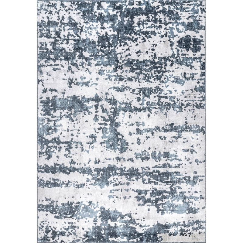 4'3"x6' Ginny Contemporary Speckled Abstract Area Rug Blue - nuLOOM: Machine Made, Low Pile, Indoor Use