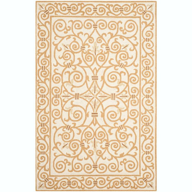 Chelsea HK11 Handmade Area Rug - 5'3"x8'3" - Ivory/Gold - Safavieh