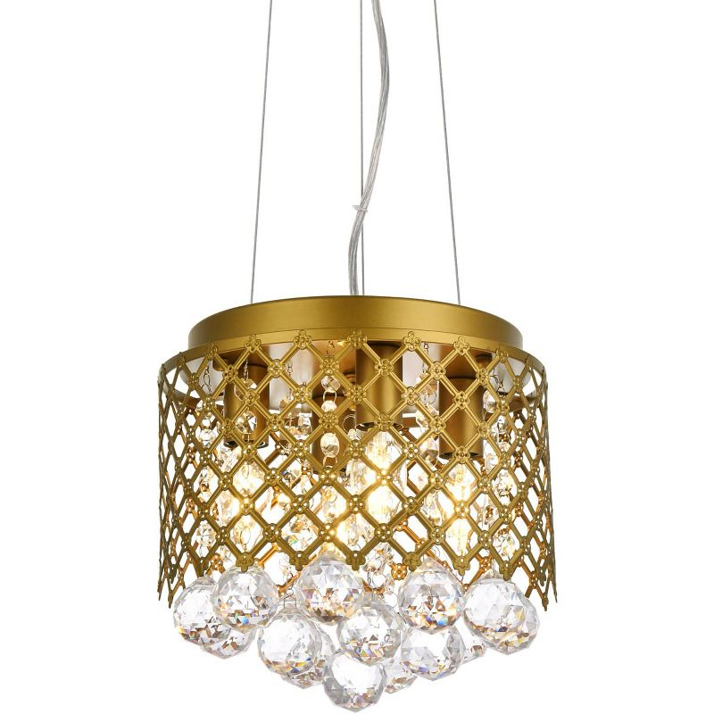 Elegant Lighting Tully 4 lights pendant in brass