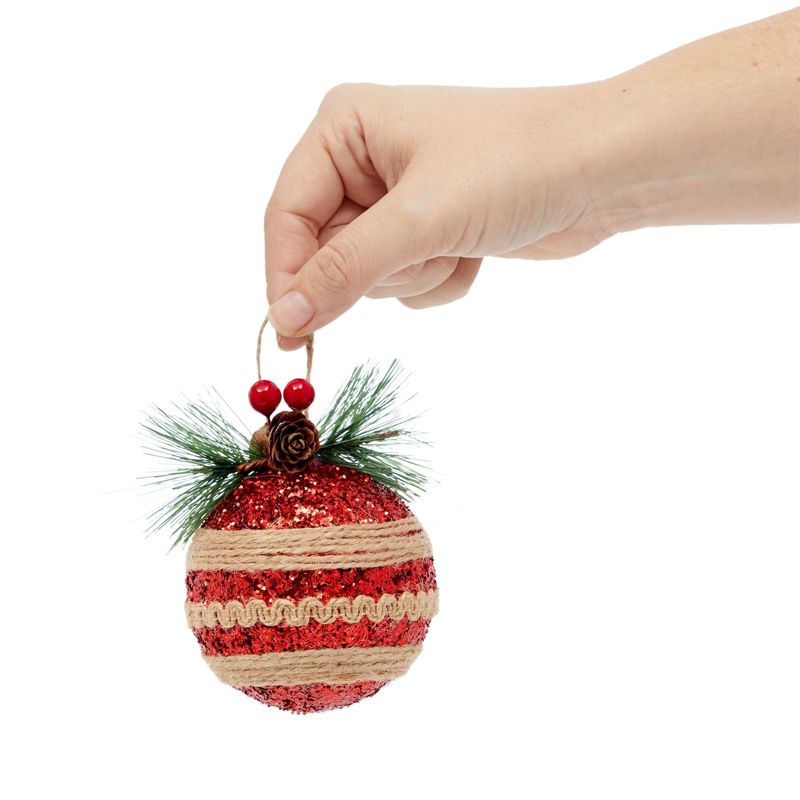 Juvale Rustic Christmas Tree Ornaments, Farmhouse Holiday Decorations, Assorted Designs, 3 x 5.4 In
