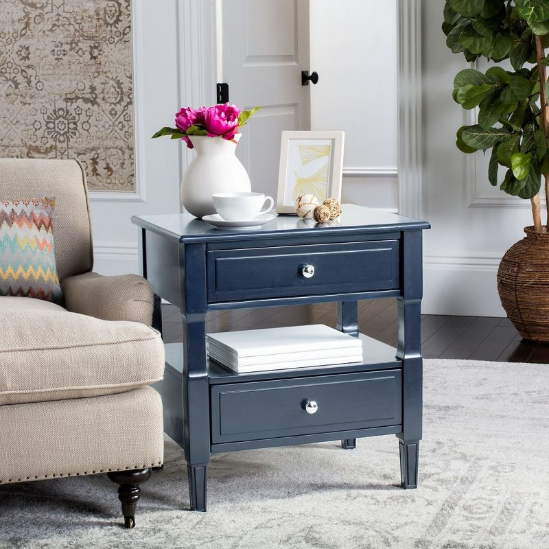 Jenson Side Table - Navy - Safavieh.