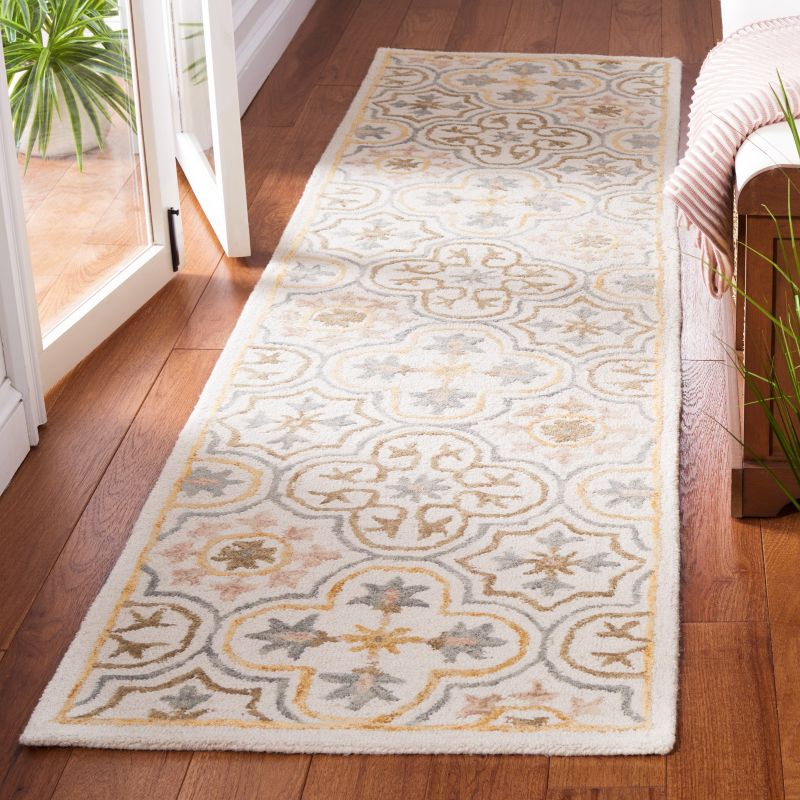 Micro-Loop MLP381 Hand Tufted Indoor Runner Rug - Ivory/Grey - 2'3"x9' - Safavieh
