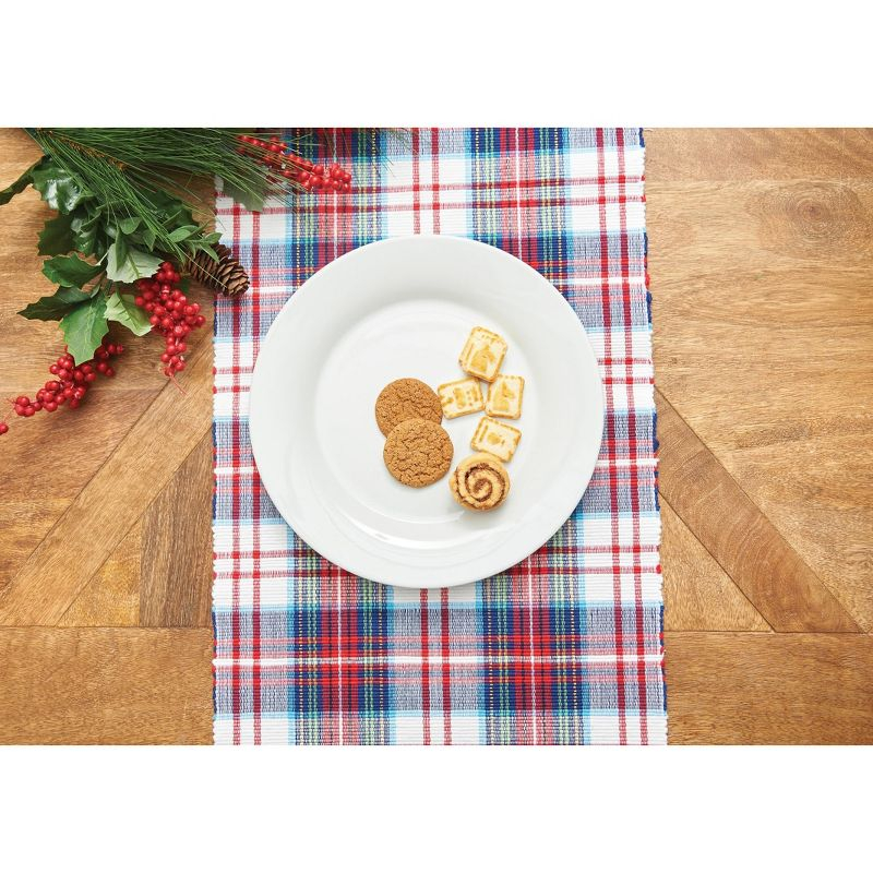 C&F Home Morris Plaid Red and Green Woven Table Runner