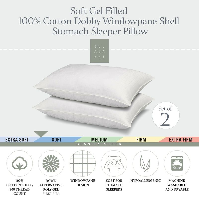 Ella Jayne 100% Cotton Dobby-Box Shell Down Alternative Pillow