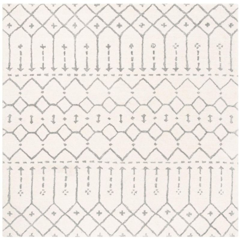 Himalaya HIM903 Handmade Area Rug - 6'x6' - Ivory/Grey - Safavieh