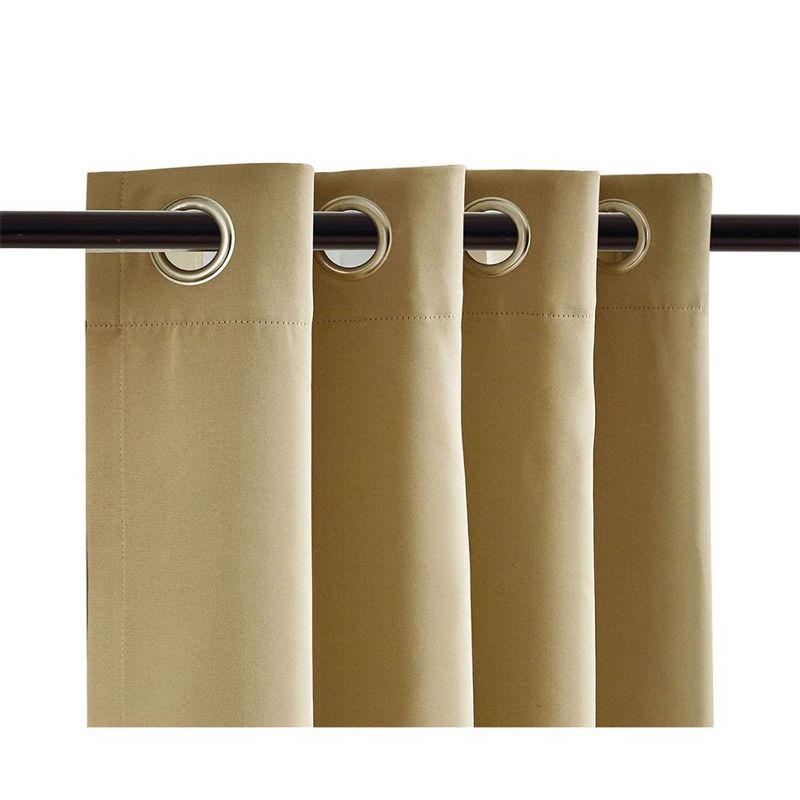 Blackout Room Divider Panel Privacy Partition Heavyweight Premium Fabric Thermal Insulated Grommet Top Cappuccino Color 48 W X 84 L Inches