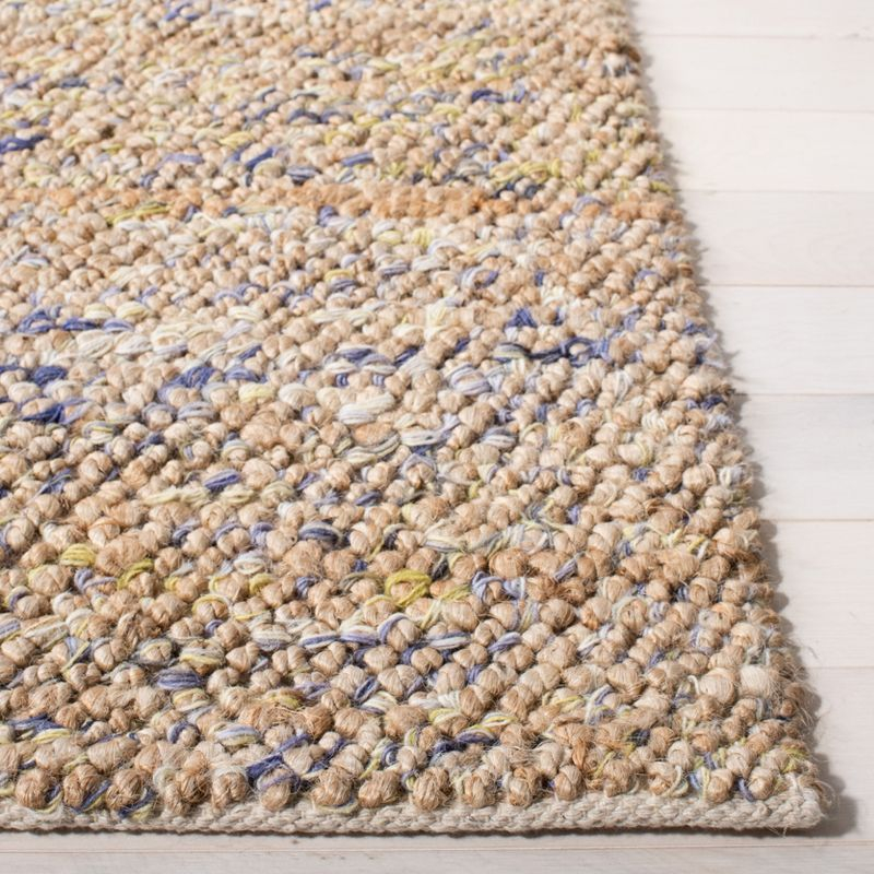 Bohemian BOH901 Hand Woven Indoor Area Rug - Natural/Purple - 4'x6' - Safavieh