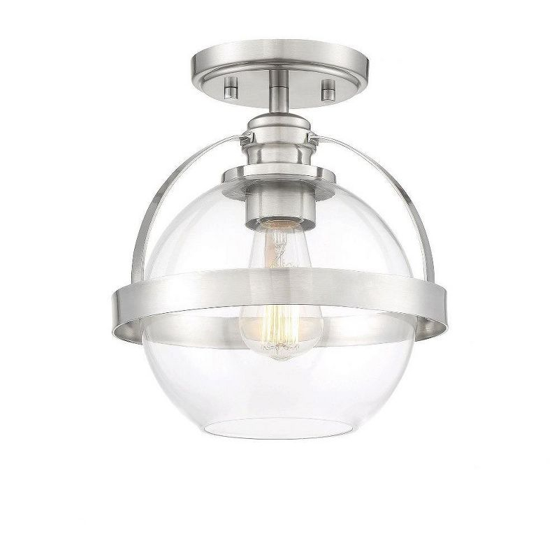 Longmeadow Glass Semi Flush Mount