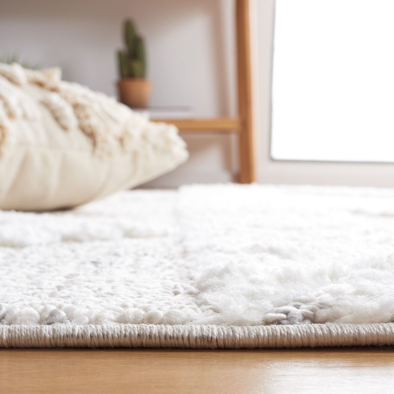 Moroccan Tassel Shag MTS640 Power Loomed Indoor Area Rug - Ivory/Beige - 6'7"x6'7" - Safavieh