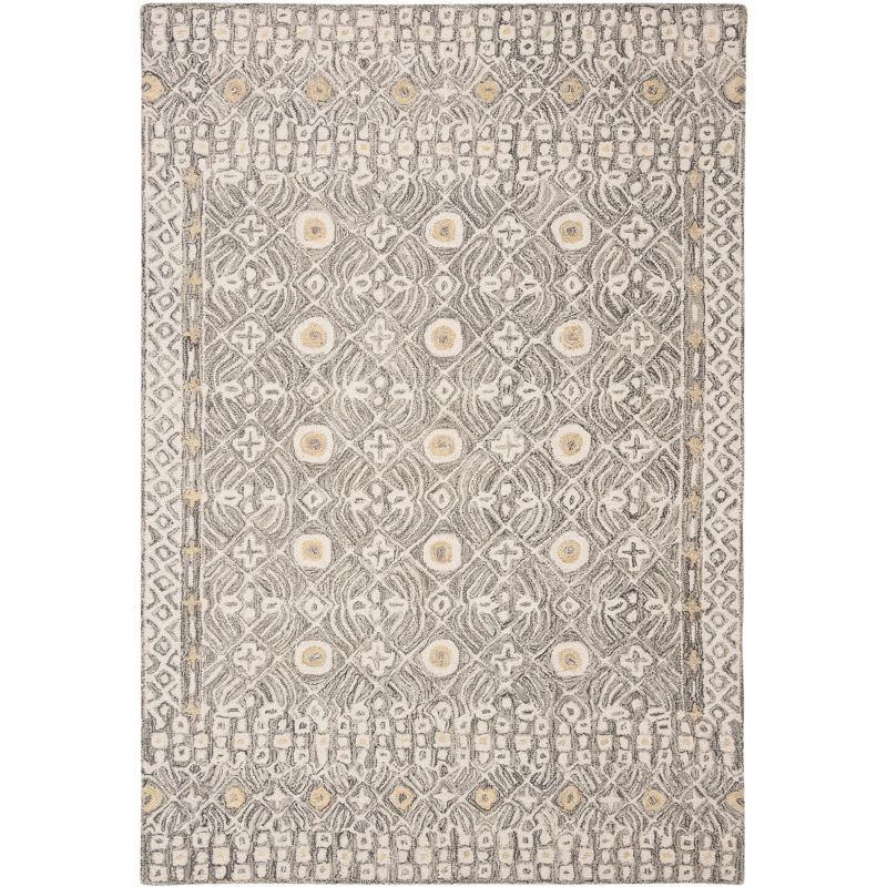 Micro-Loop MLP801 Hand Tufted Area Rug - Charcoal/Ivory - 4'x6' - Safavieh.
