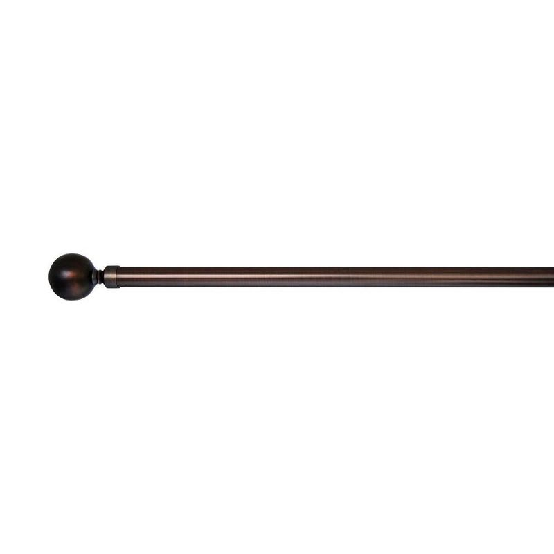 Versailles LX01 Ball Finial Rod Set 86/144" Antique Bronze/Brown