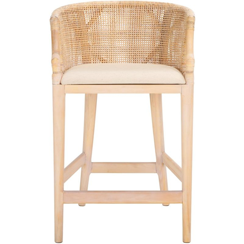Brando Counter Stool - BST4000 - Natural/White Washed - Safavieh