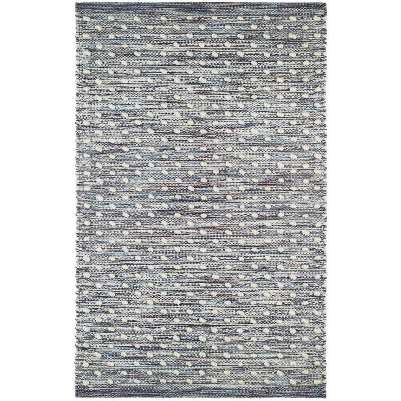 Hobnail Blue Handwoven Performance Rug