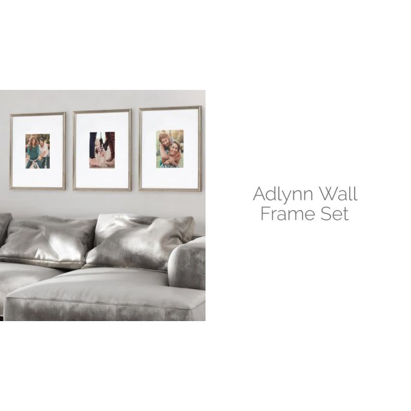 Kate & Laurel All Things Decor (Set of 4) 11"x14" Matted to 8"x10" Adlynn Rectangle Picture Frames Natural