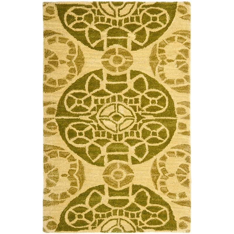 Wyndham WYD376 Hand Tufted Indoor Accent Rug - Honey/Green - 2'6"x4' - Safavieh.
