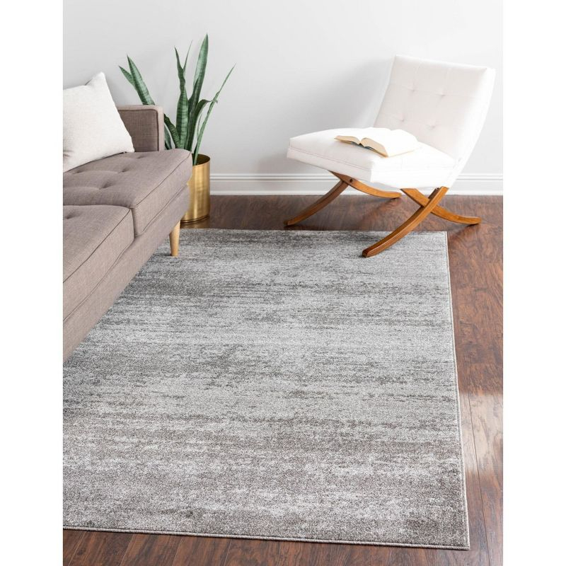 Unique Loom Del Mar Collection Area Rug - Lucille (9'  x 12' Rectangle Gray/Ivory)