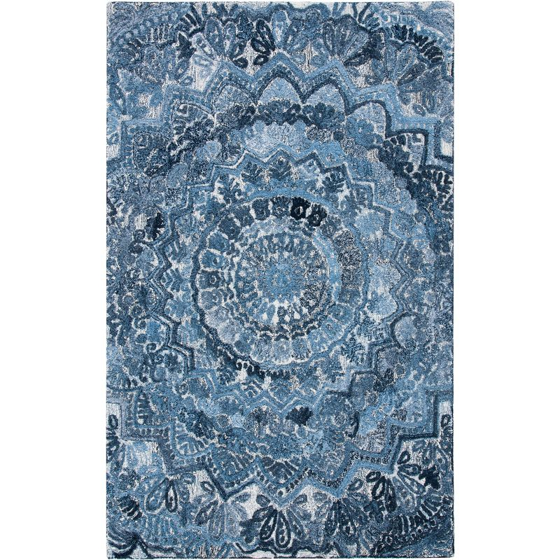 Marquee MRQ110 Hand Tufted Indoor Accent Rug - Blue/Grey - 3'x5' - Safavieh