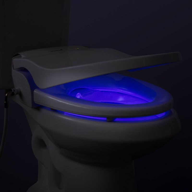 SB-2400ER Electric Bidet Toilet Seat for French Curve and Elongated Toilets White - SmartBidet: Heated, Polypropylene with Warmer Function