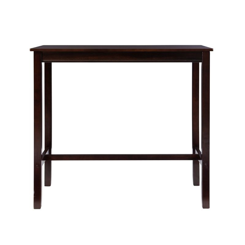 42" Claridge Modern Bar Height Pub Table Walnut - Linon: Rubberwood Base, MDF Top, Seats 4