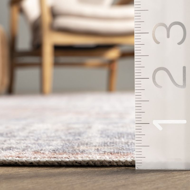 Nuloom Jacquie Pet Friendly Machine Washable Vintage Floral Area Rug, 5' x 8', Peach