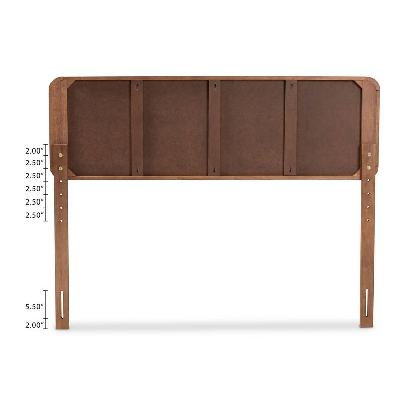 Baxton Studio King Karine Finished Wood Platform Bed Brown: Rubberwood Frame, No Box Spring Needed