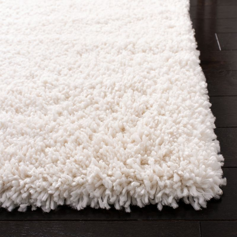 Fontana Shag 800 FNT800 Power Loomed Indoor Area Rug - Ivory - 4'x4' - Safavieh