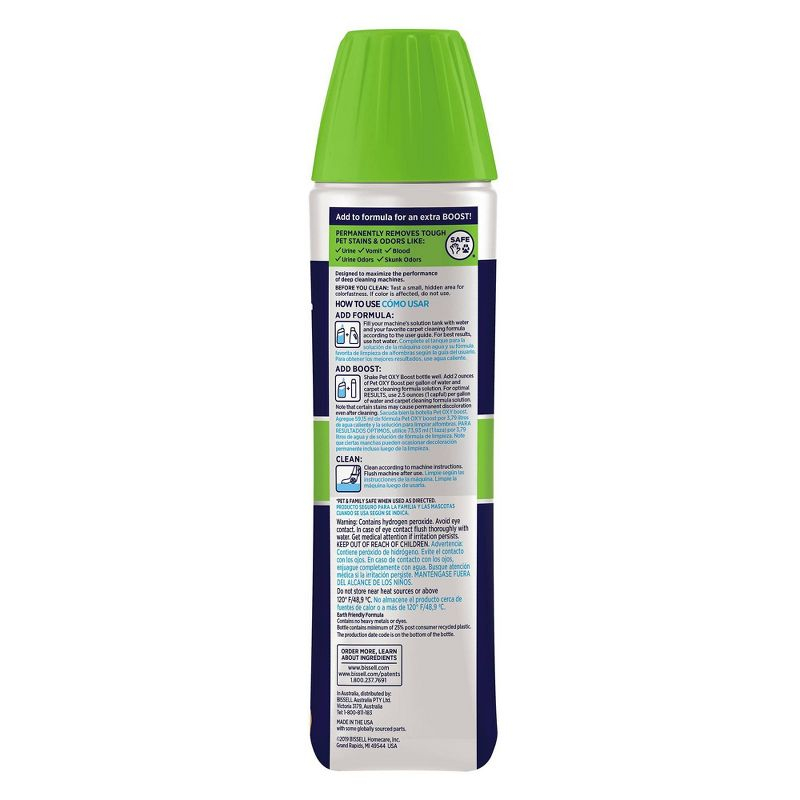 BISSELL Pet Oxy BOOST 16oz. Enhancing Carpet & Upholstery Formula - 16131: Non-Toxic Cleaner, Stain Remover, Fresh Scent